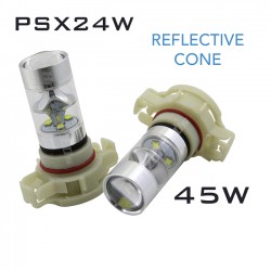PSX24W REFLECTIVE CREE LED 45W - PAIR